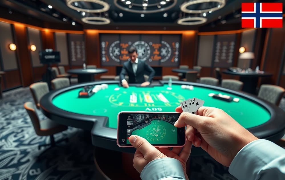 Live casino med ekte dealer og mobilskjerm i Norge